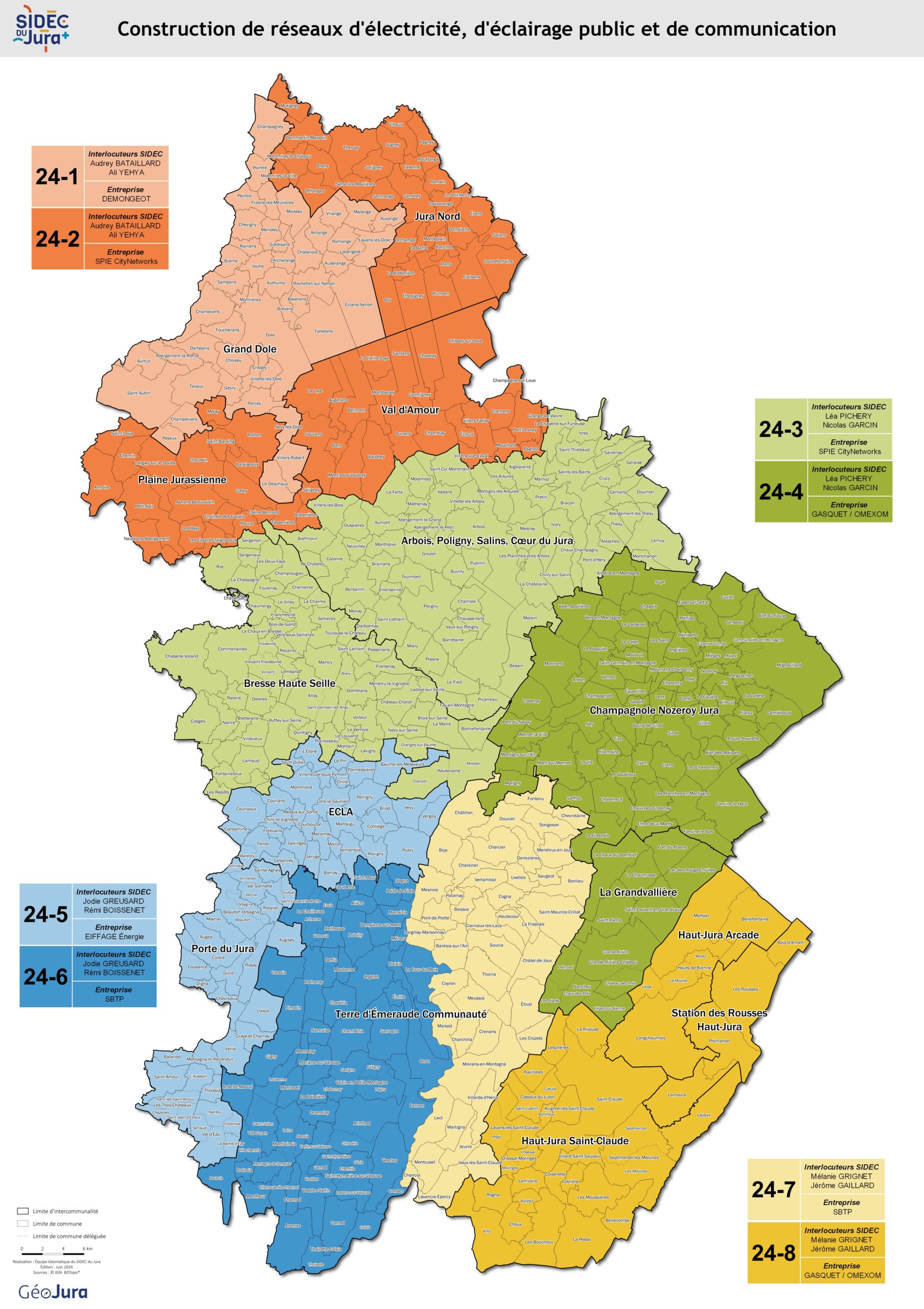 Interlocuteurs travaux depuis le 2 septembre 2024